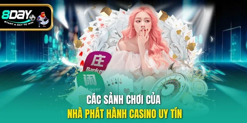 Các sảnh chơi của nhà phát hành casino uy tín